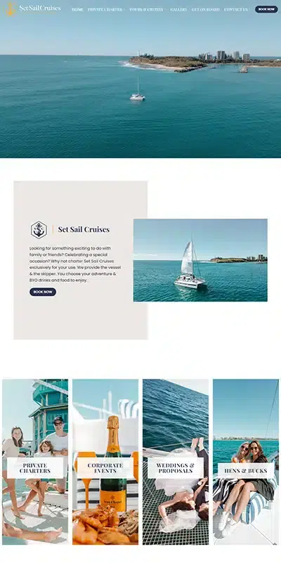 Our Work Hospitality Tourism Website Design Set Sail Cruises